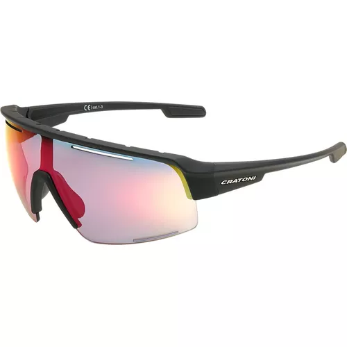 Ochelari Cratoni C-Matic NXT photochromic black rubber clear with red mirror