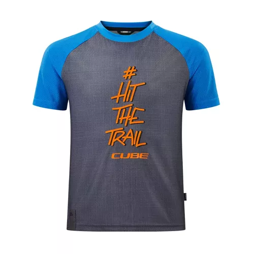 Tricou CUBE JUNIOR JERSEY S/S grey/blue