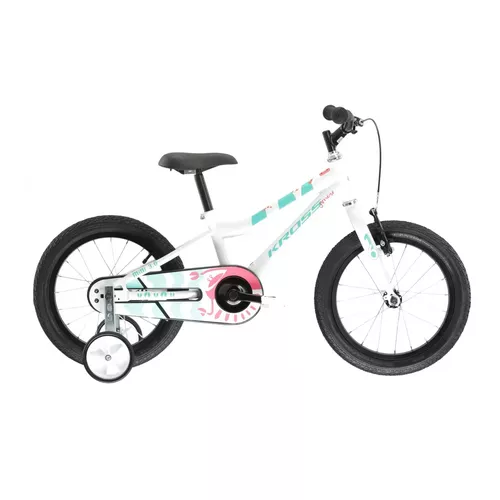 Bicicleta copii Kross Mini 3.0 D 16 white / celadon / coral / glossy