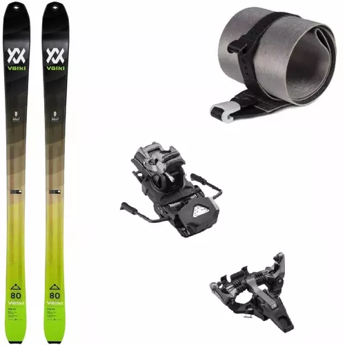 Set schiuri de tura VÖLKL + piele foca Rise 80 și legături DYNAFIT + Stopper 