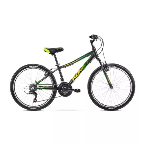 Bicicleta pentru copii Romet Rambler 24 S/13 Negru/Verde 2021