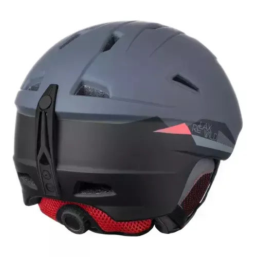 Cască Relax Wild negru mat/rosu