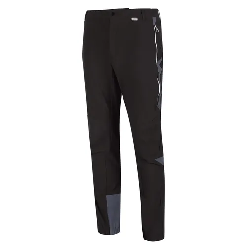 Pantaloni de drumetie pentru barbati Mountain III Regatta, Negru / Gri