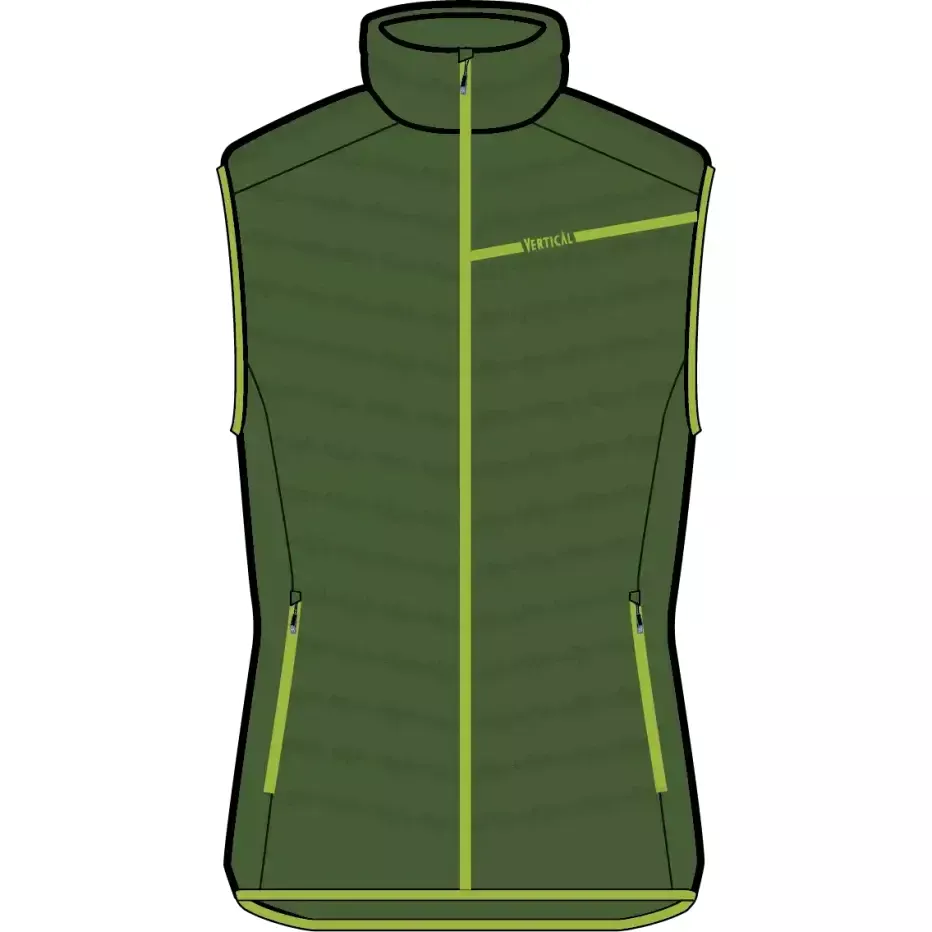 Vesta de femei din puf verde