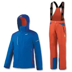 BRUGI - Costum de schi albastru/portocaliu pentru copii