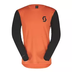 Tricou SCOTT TRAIL VERTIC LONG-SLEEVE orange/black pentru barbati 